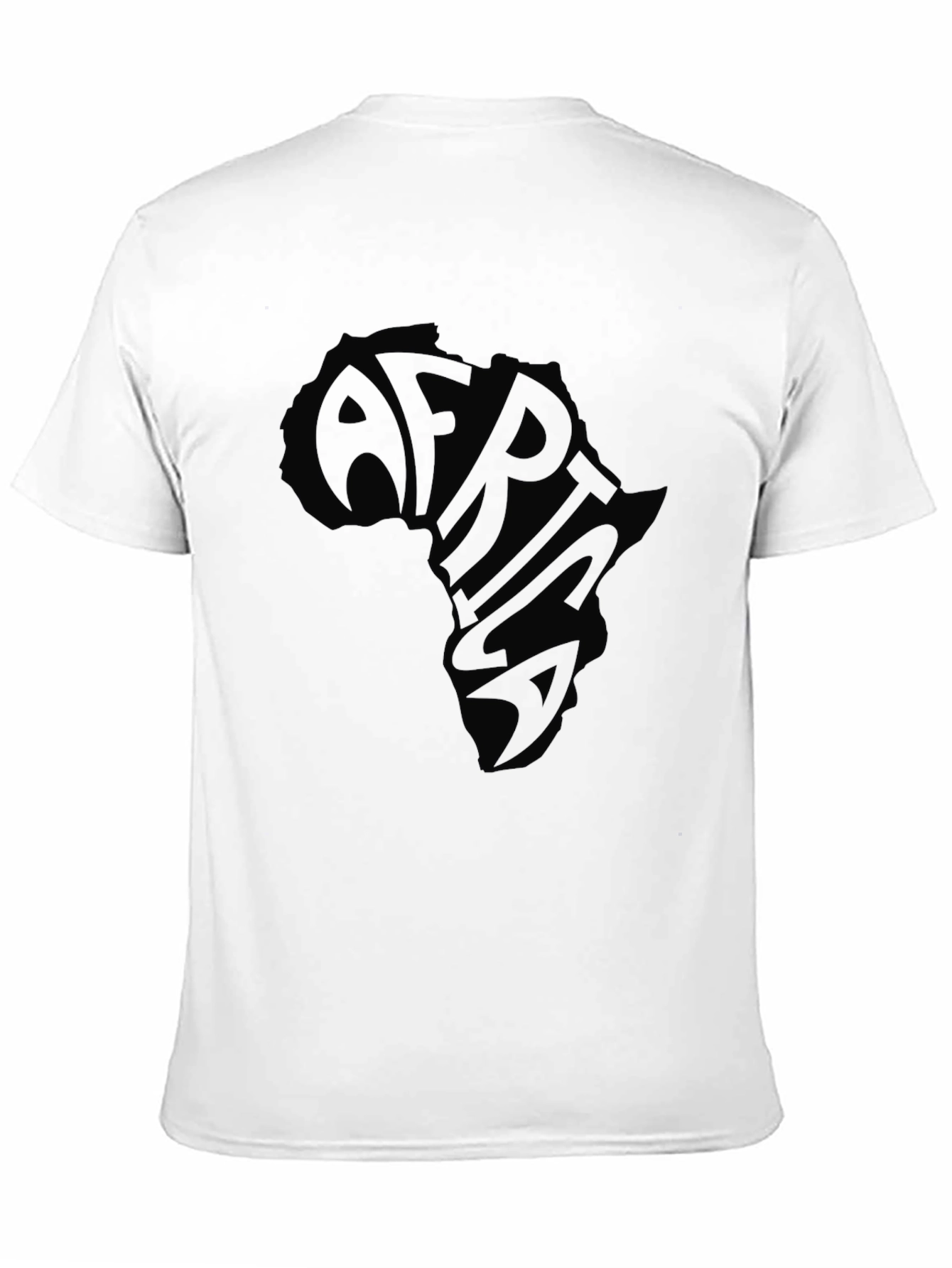 Africa Continent Graphic Print Black T-Shirt