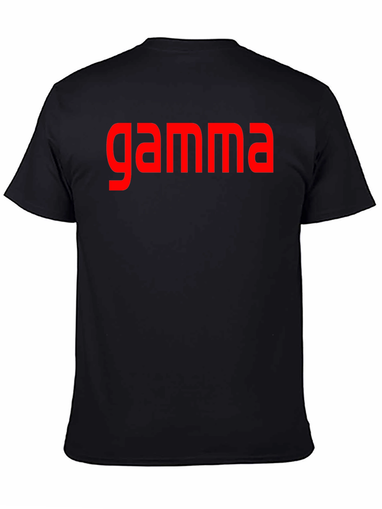 Gamma Tee - Bold Red on Black