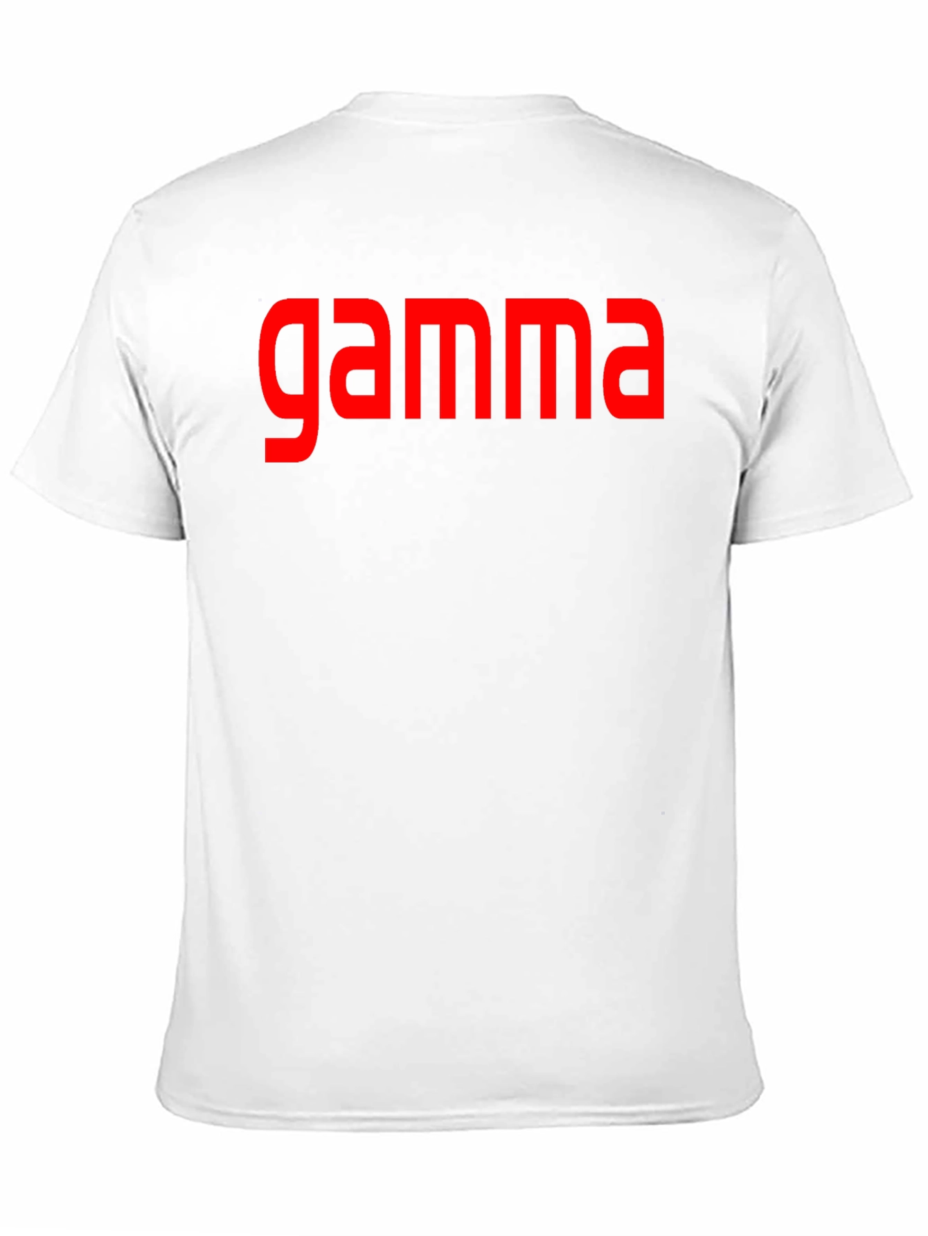 Gamma Tee - Bold Red on Black