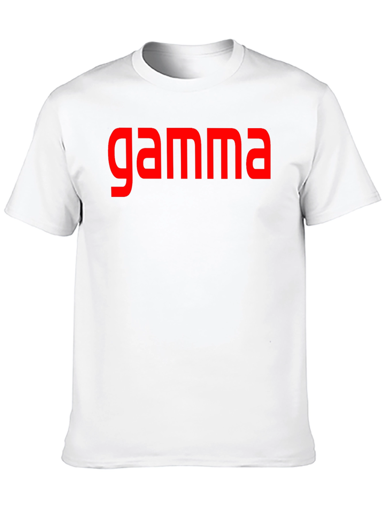 Gamma Tee - Bold Red on Black