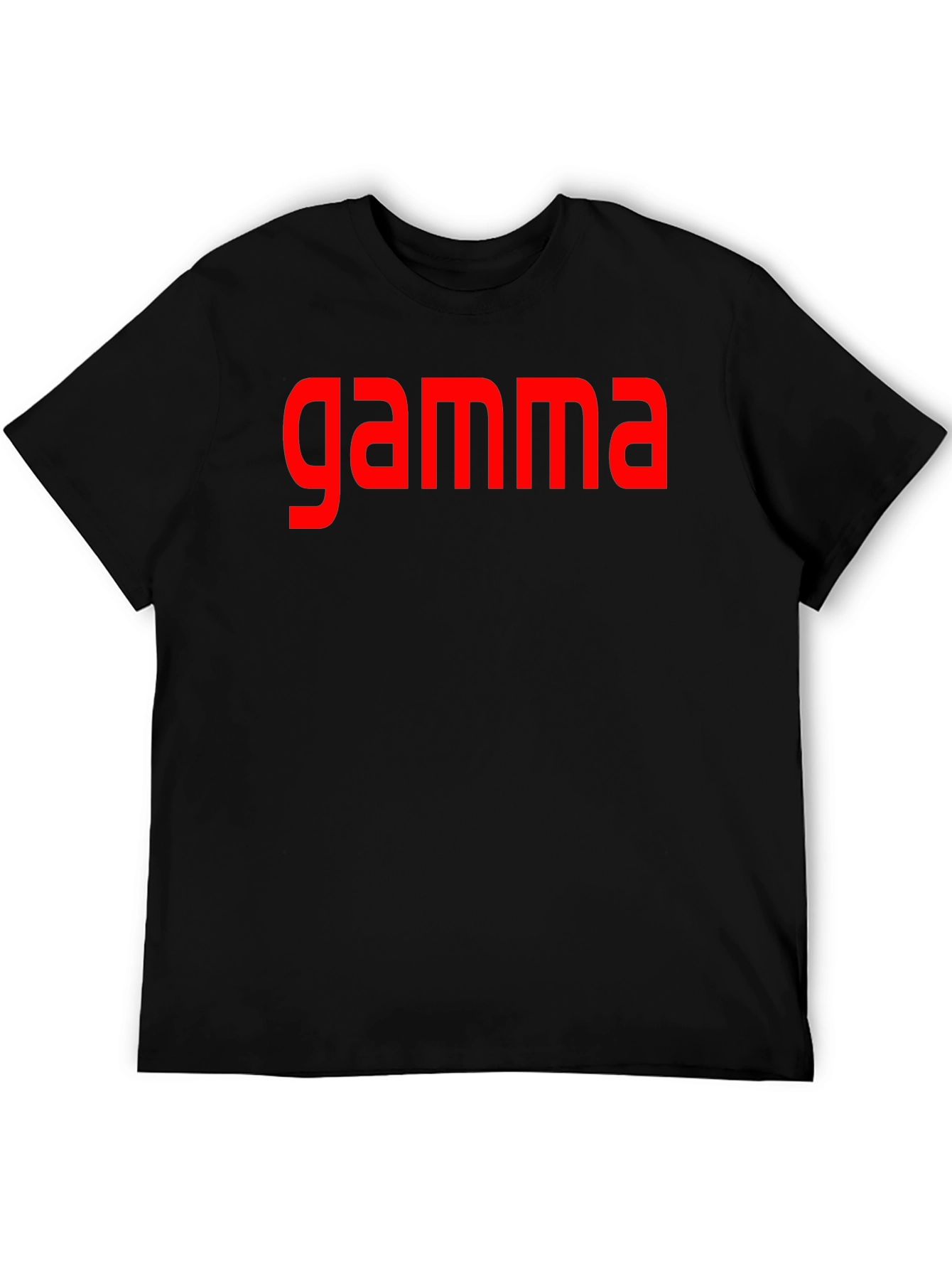 Gamma Tee - Bold Red on Black