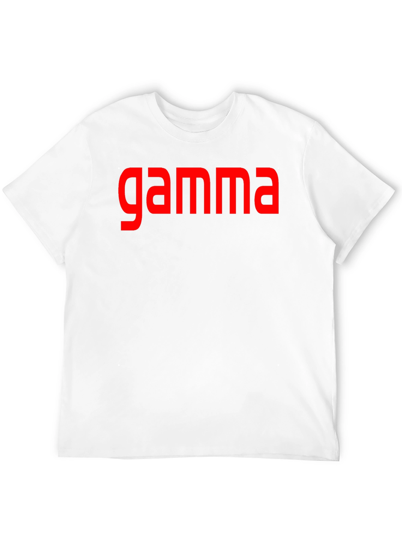 Gamma Tee - Bold Red on Black