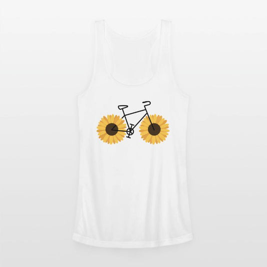Whimsical Bicycle with Sunflower Wheels