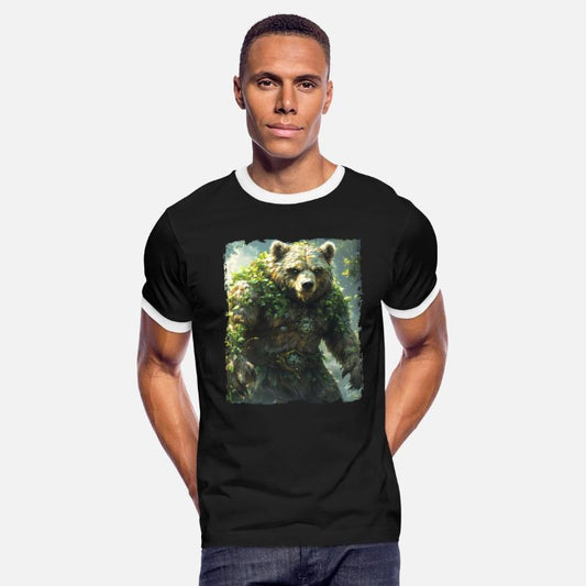 Wild Nature Bear with Green Forest Energy