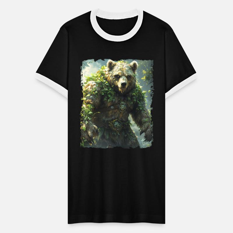 Wild Nature Bear with Green Forest Energy