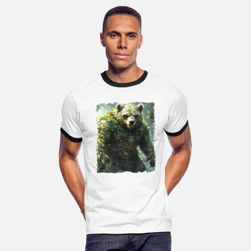 Wild Nature Bear with Green Forest Energy