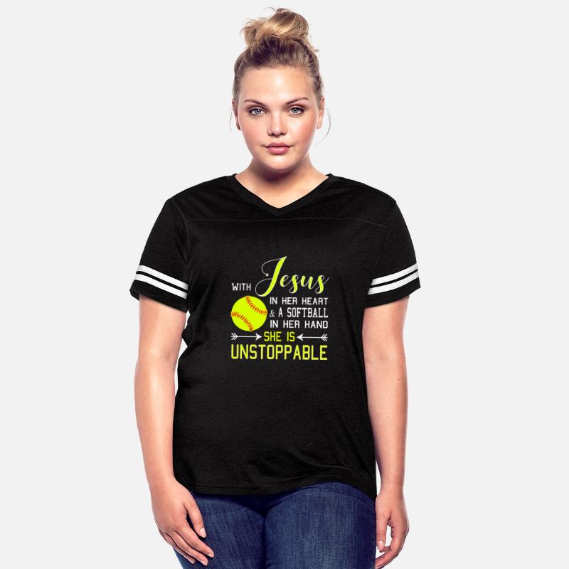 With Jesus In Her Heart A Softball Hand She Is