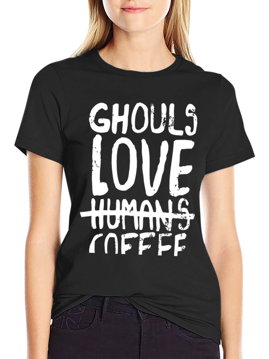 Ghouls Love Coffee T-Shirt - Funny Halloween Tee