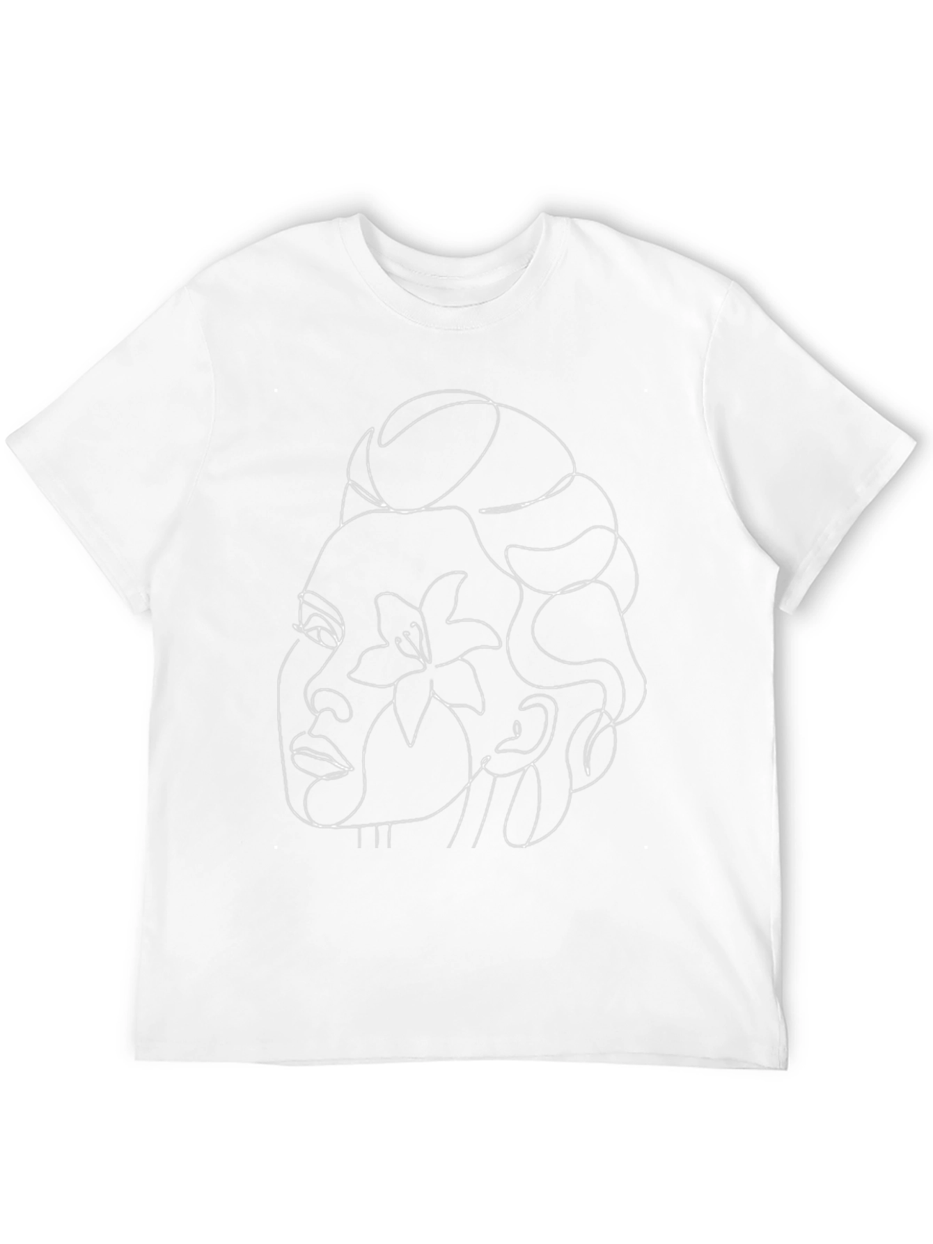 Abstract Face Line Art Tee