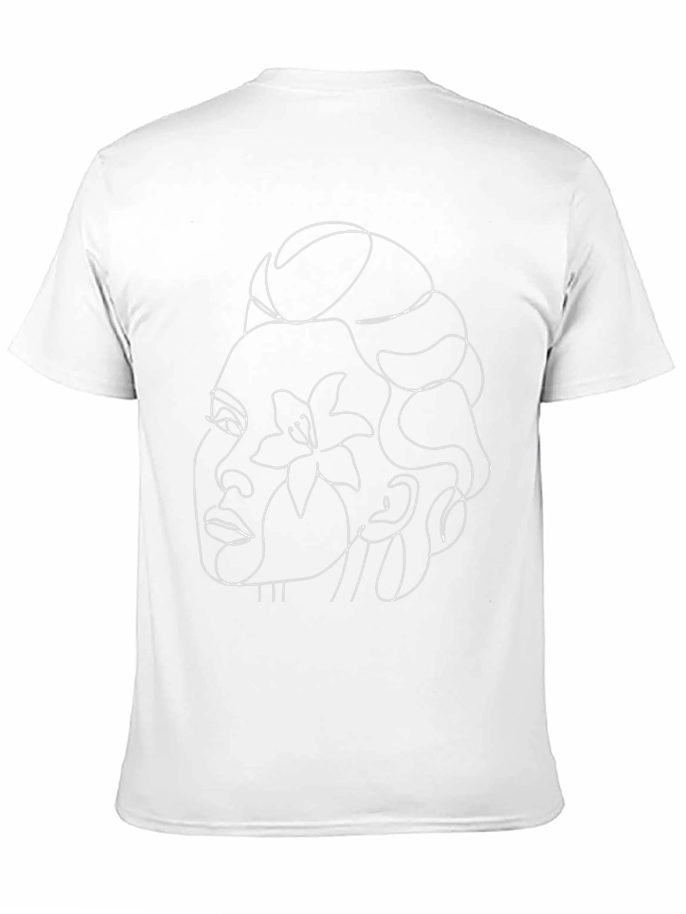 Abstract Face Line Art Tee