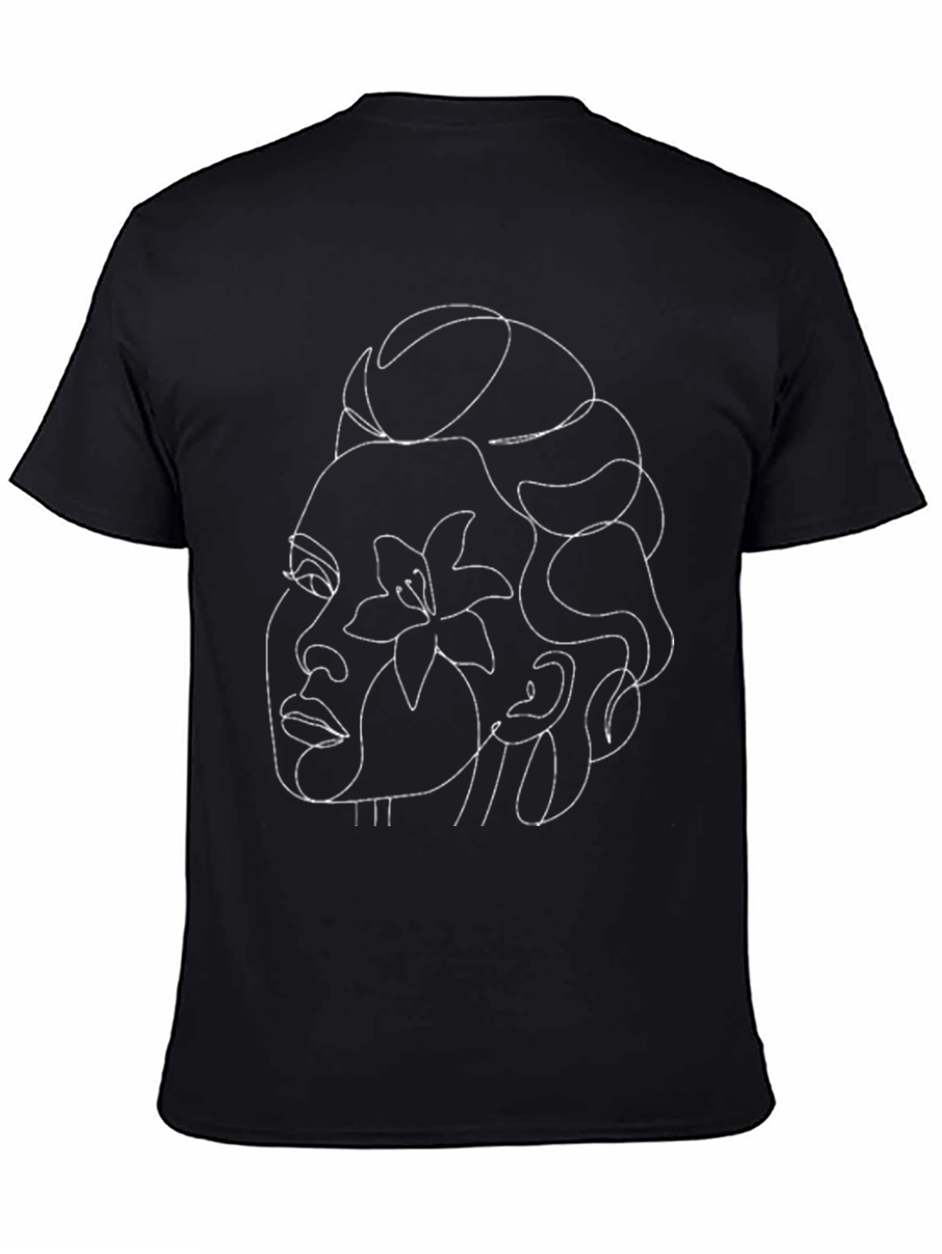 Abstract Face Line Art Tee
