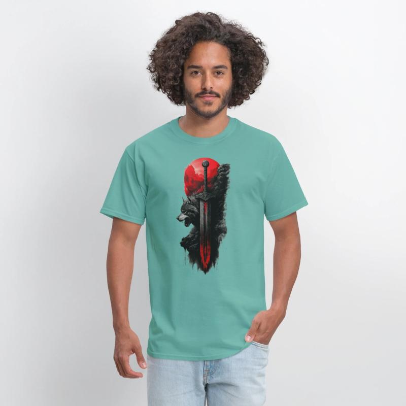 Wolf King's Blade: Untamed Power Tee!