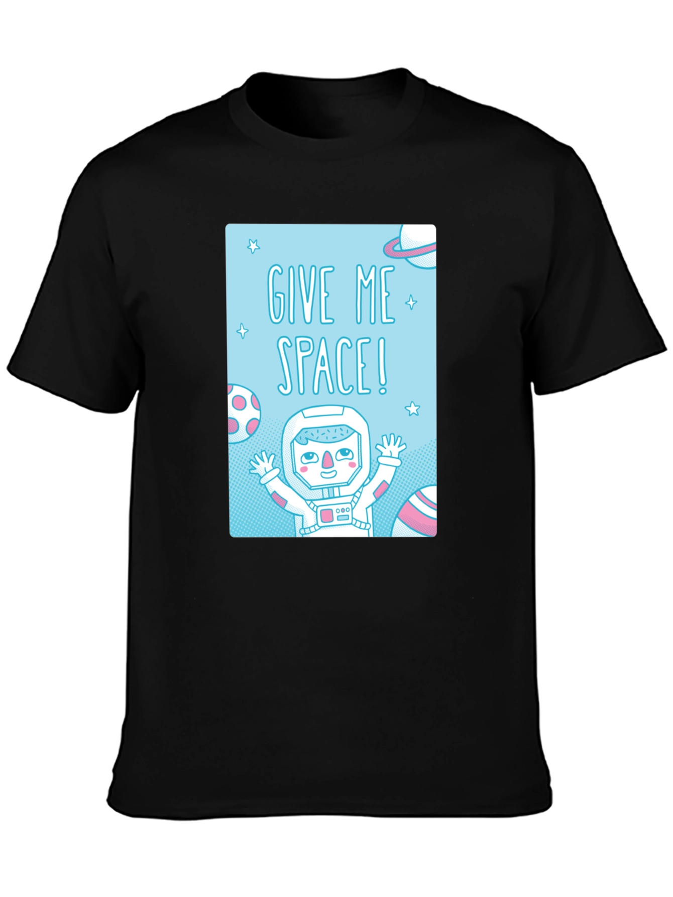 Give Me Space Graphic T-Shirt - Black Cotton Tee