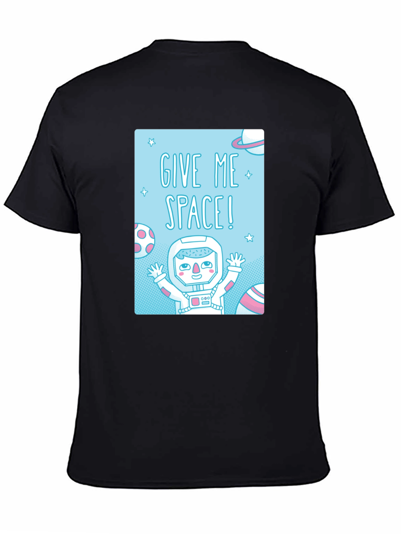 Give Me Space Graphic T-Shirt - Black Cotton Tee