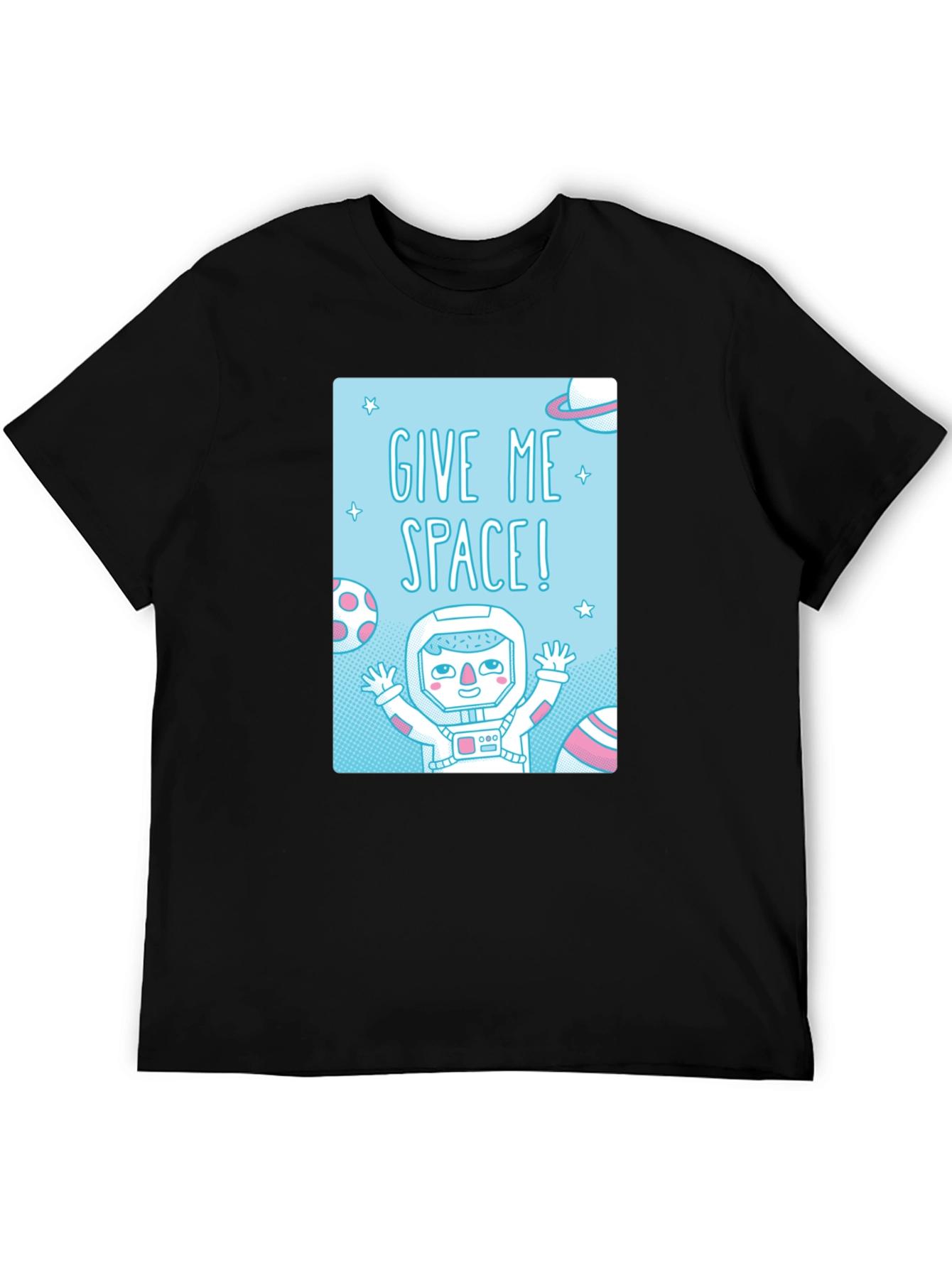 Give Me Space Graphic T-Shirt - Black Cotton Tee