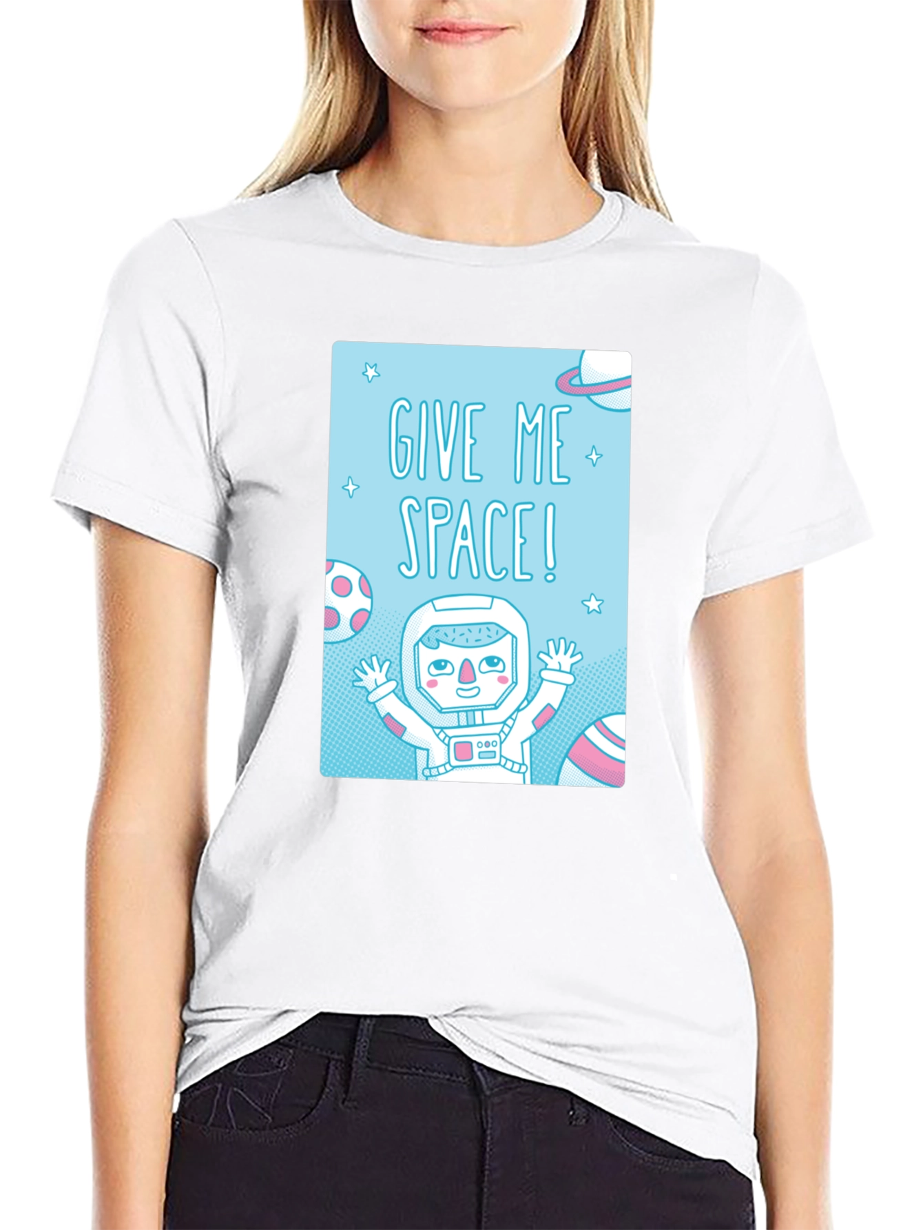 Give Me Space Graphic T-Shirt - Black Cotton Tee