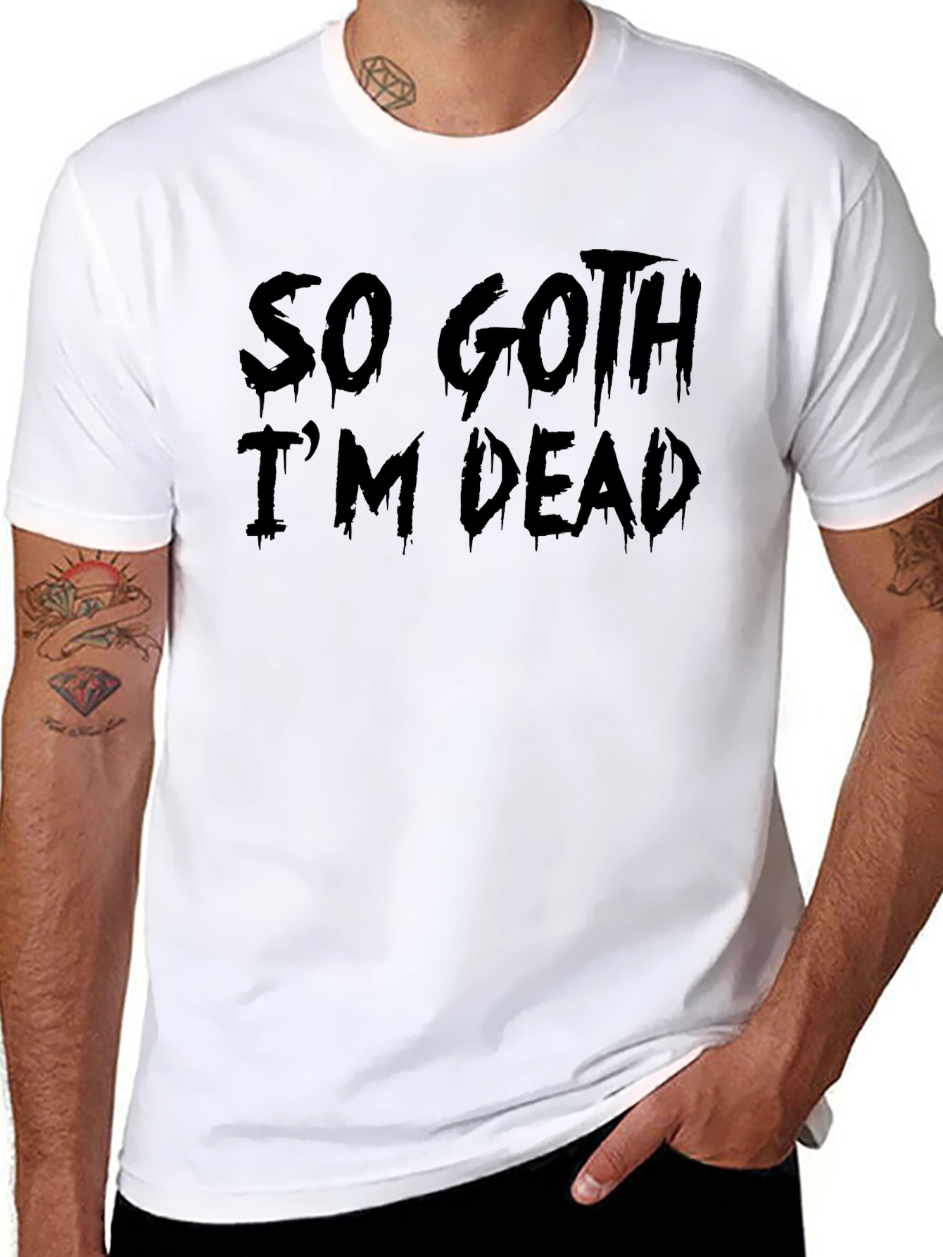 So Goth Im Dead Black Graphic Tee