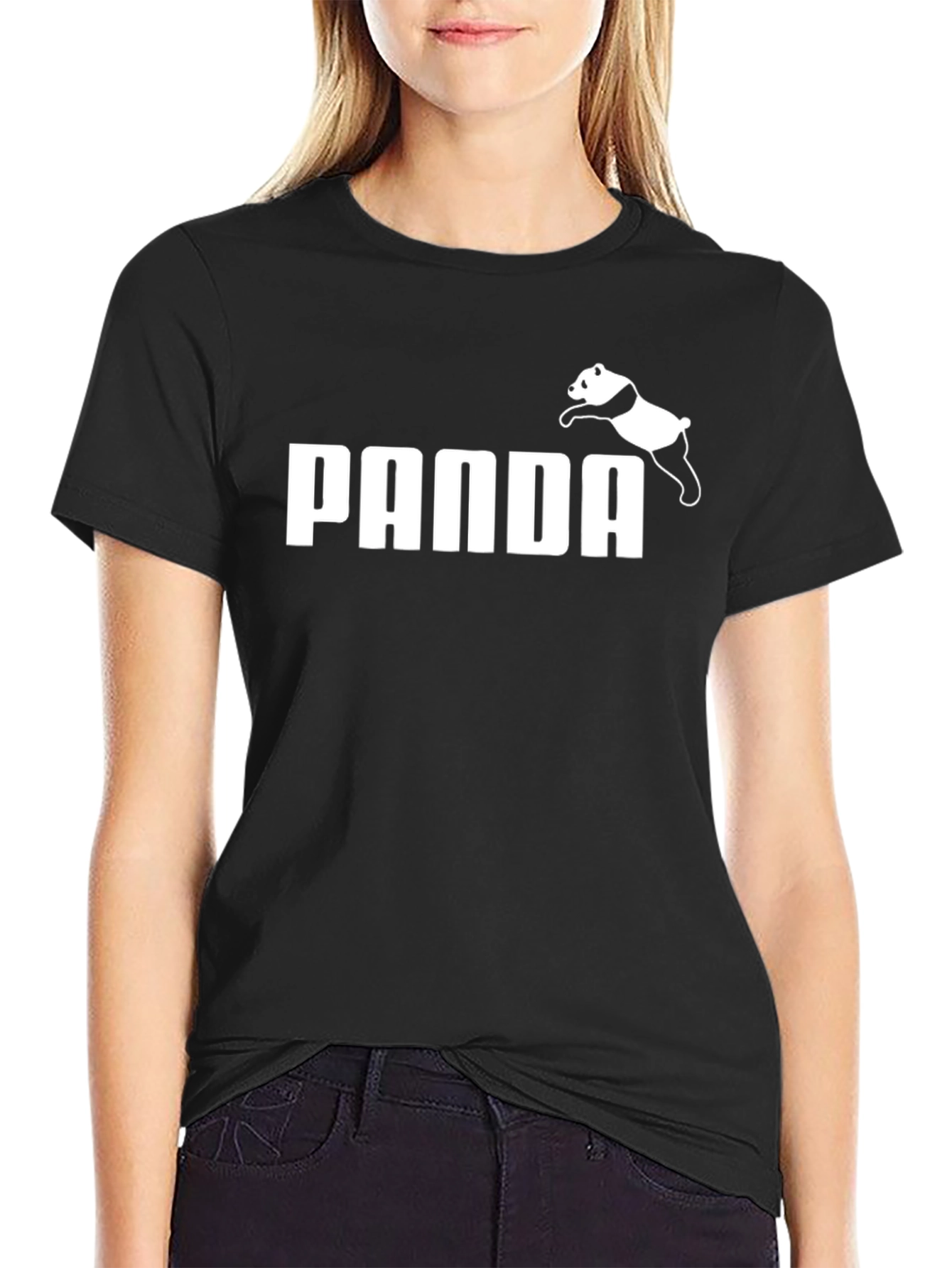 PANDA Tee: Funny Animal Design Short Sleeve