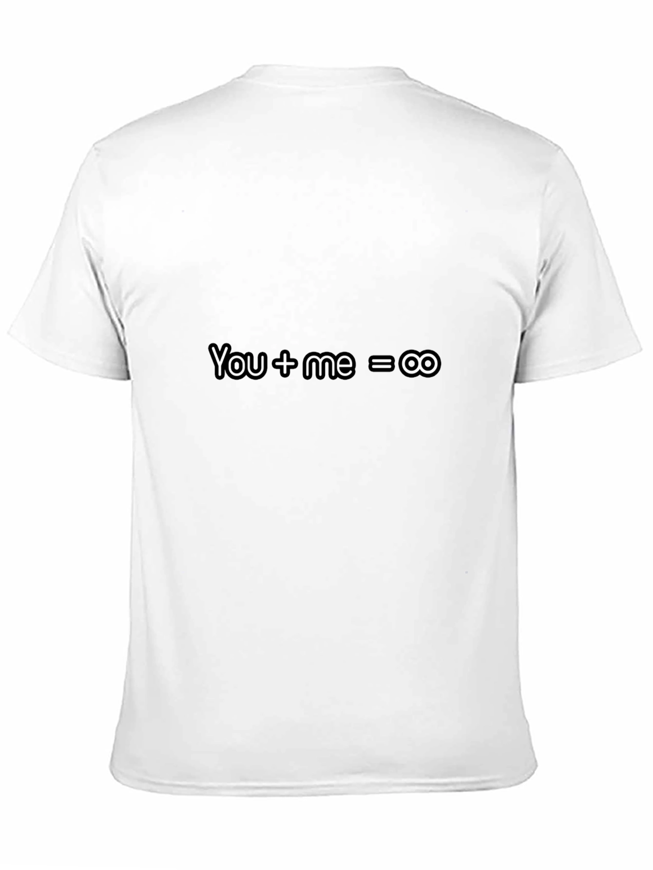 You + Me = Infinity Graphic Black Tee