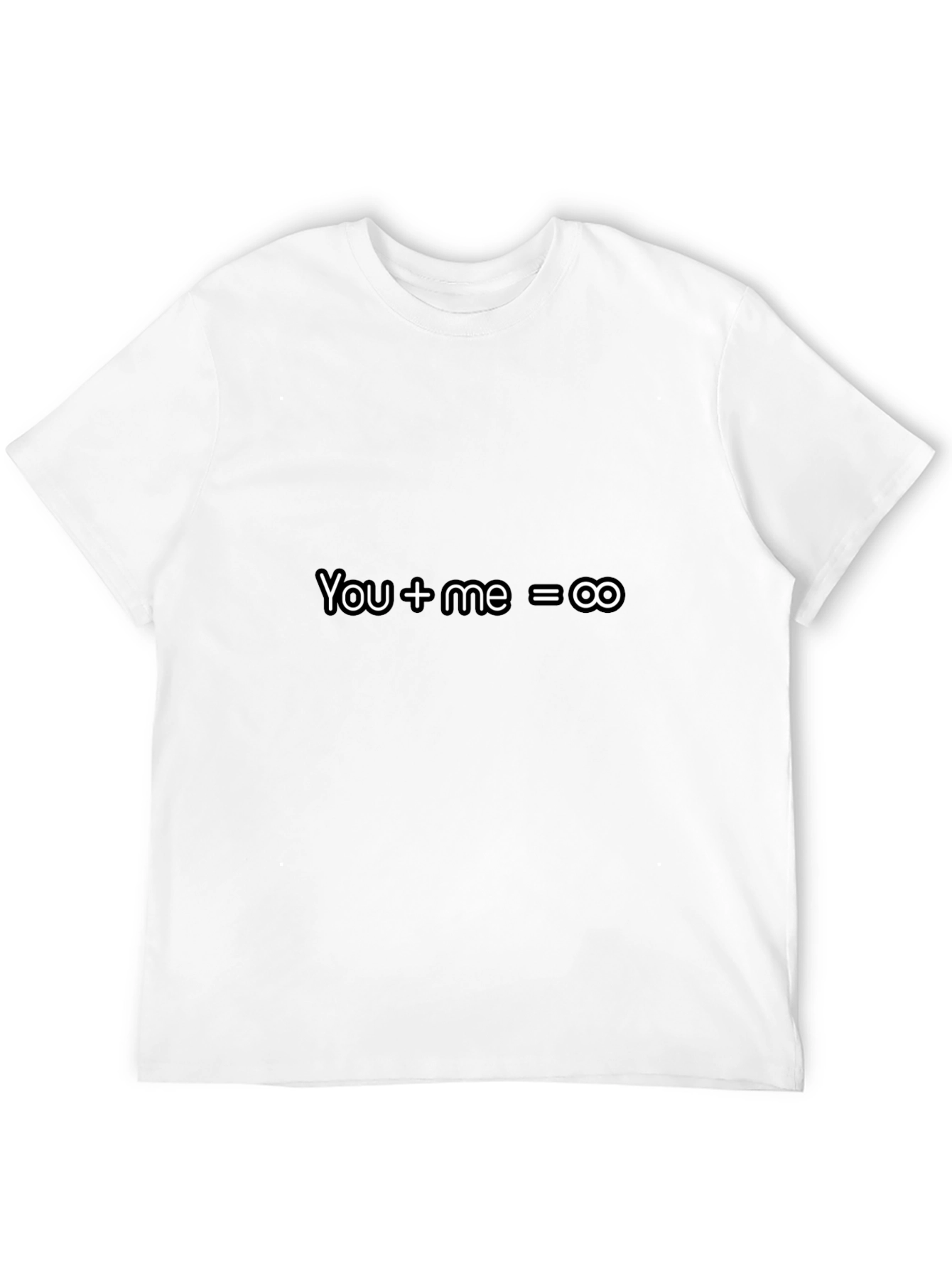 You + Me = Infinity Graphic Black Tee