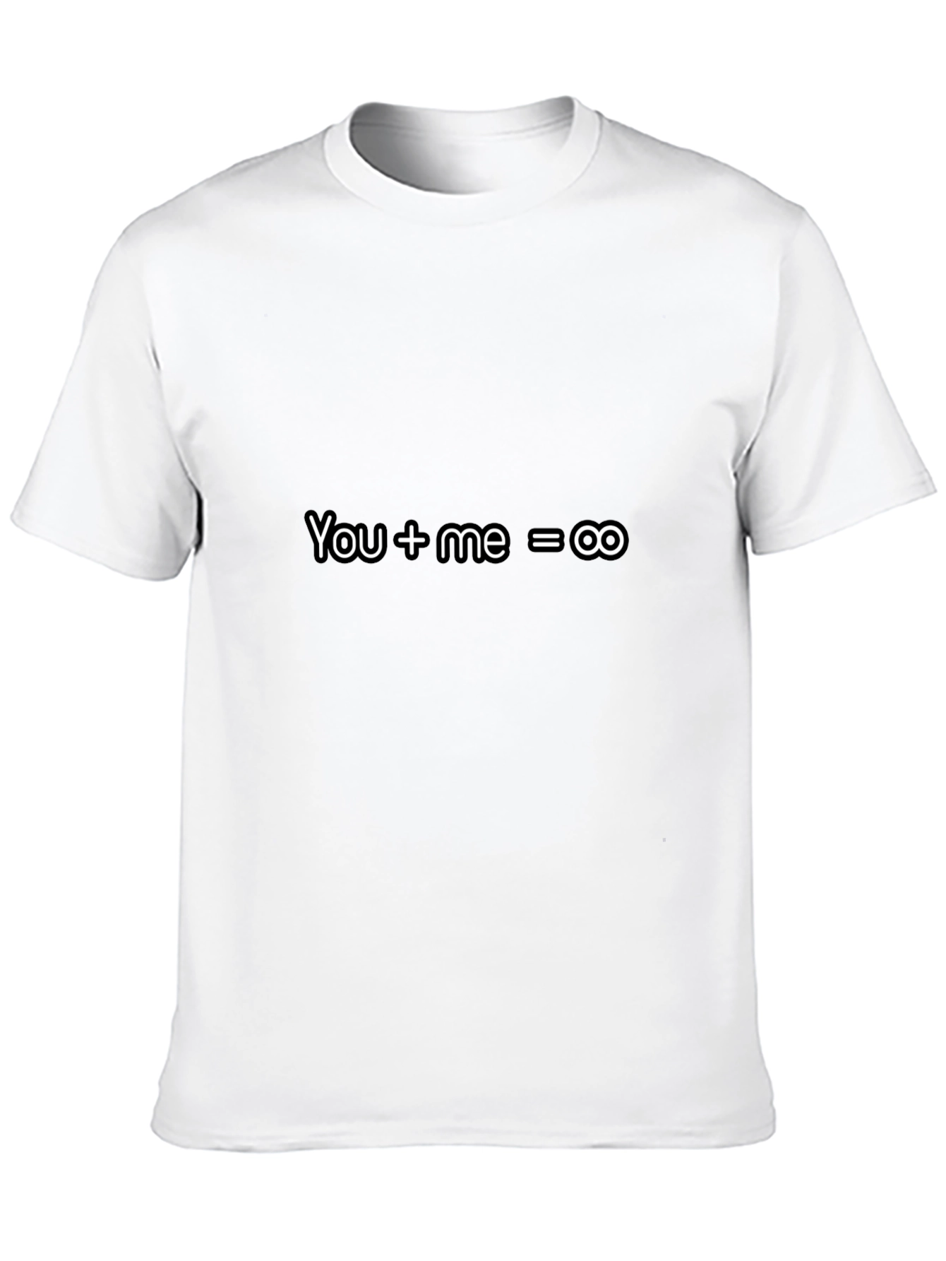 You + Me = Infinity Graphic Black Tee