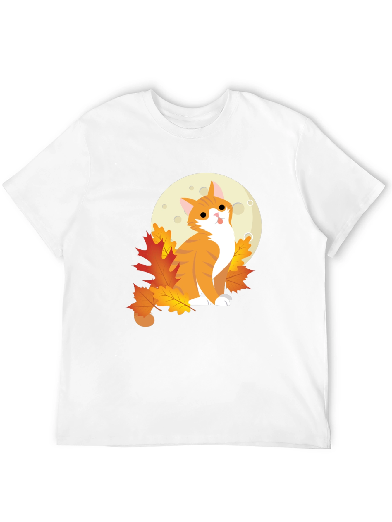 Autumn Cat Moon Graphic Tee