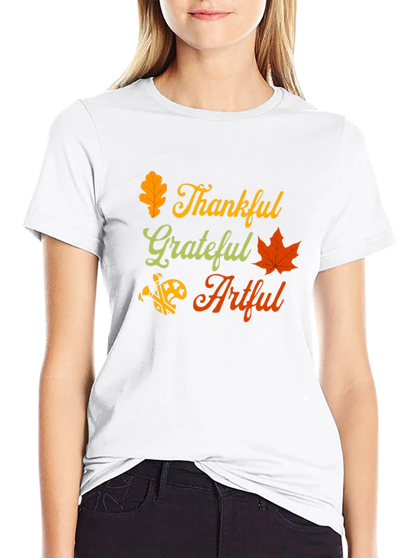 Thankful Grateful Artful Fall T-Shirt