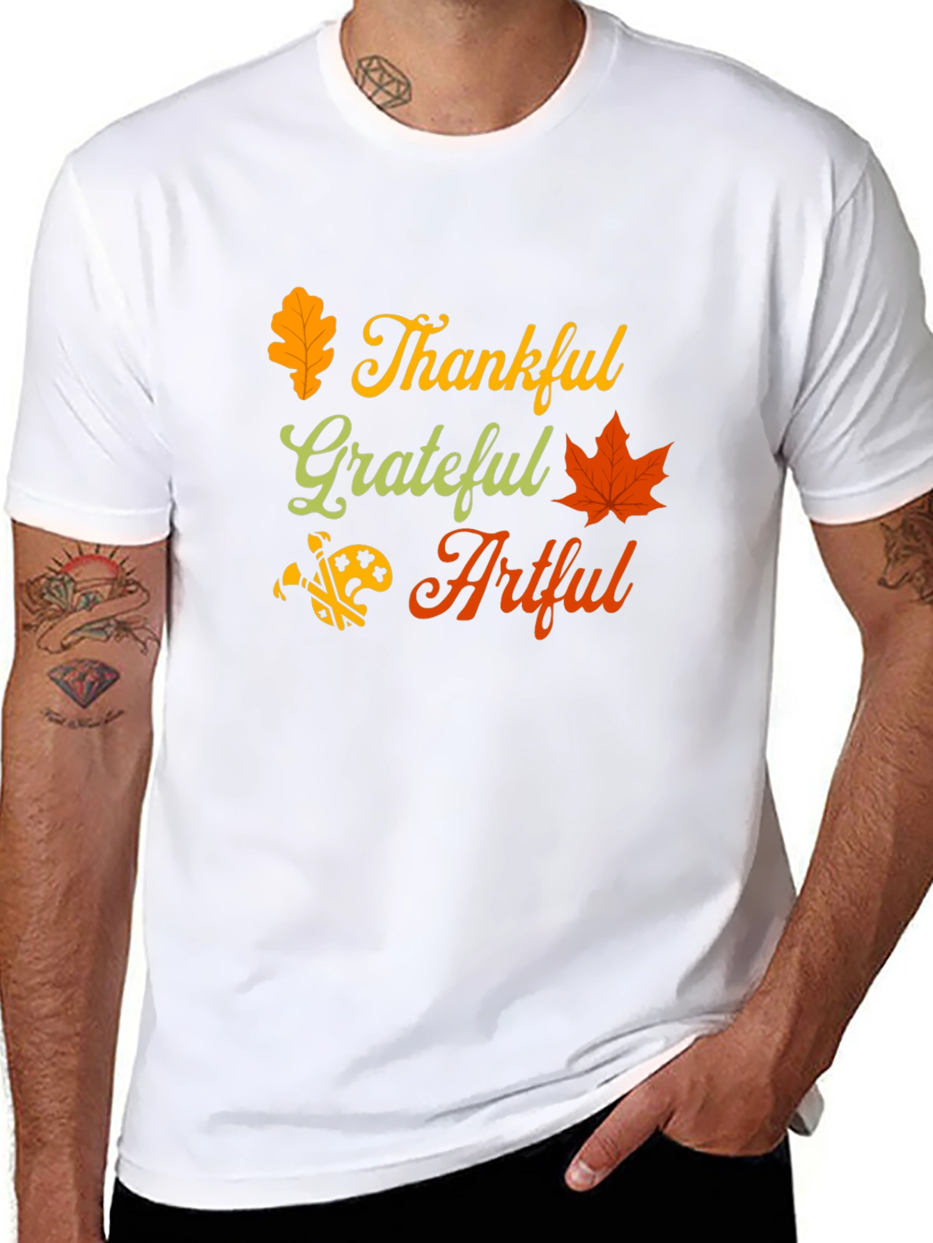 Thankful Grateful Artful Fall T-Shirt