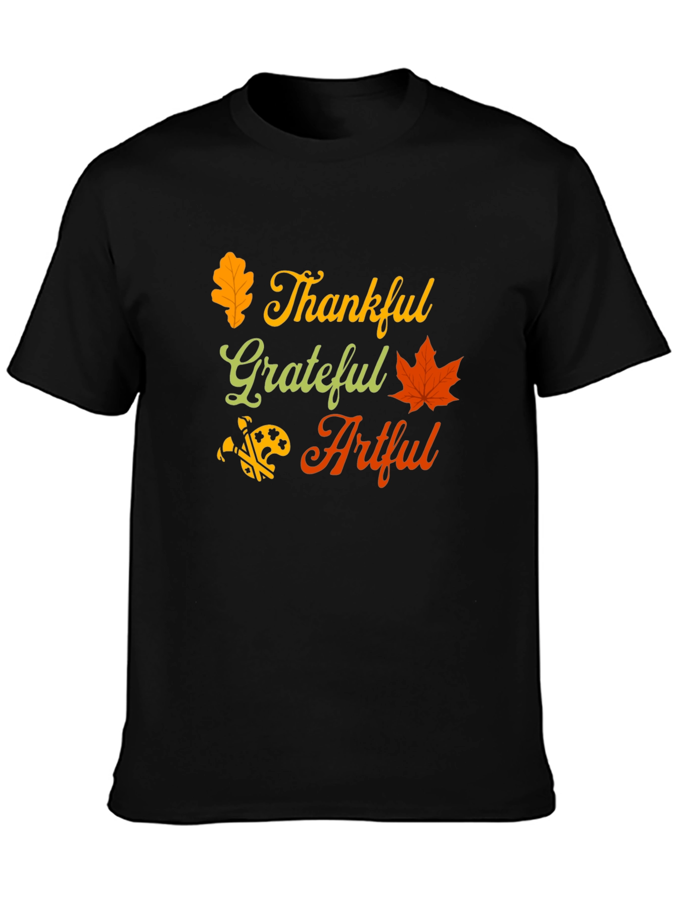 Thankful Grateful Artful Fall T-Shirt