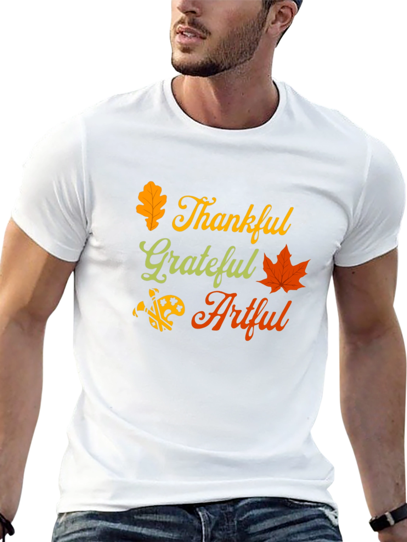 Thankful Grateful Artful Fall T-Shirt