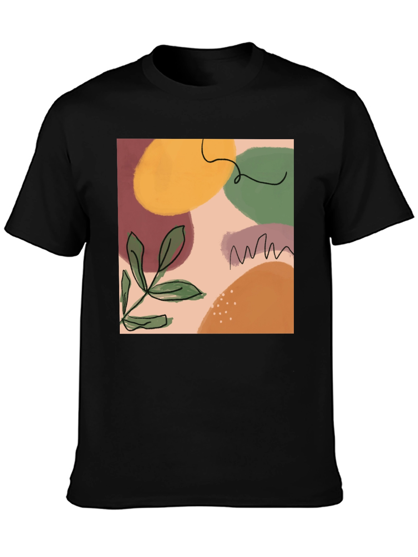 Abstract Art Print Tee - Stylish Casual Comfort