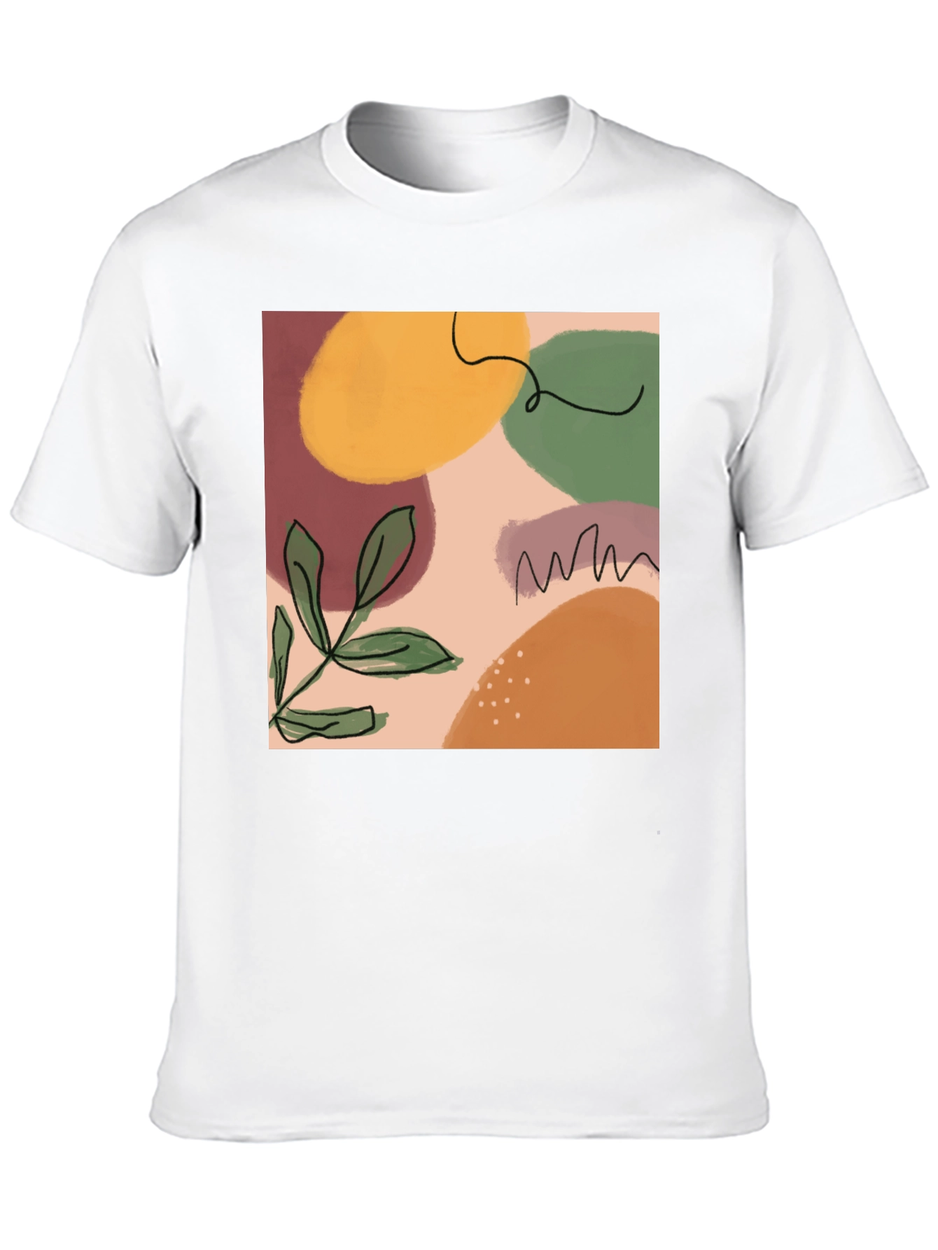 Abstract Art Print Tee - Stylish Casual Comfort