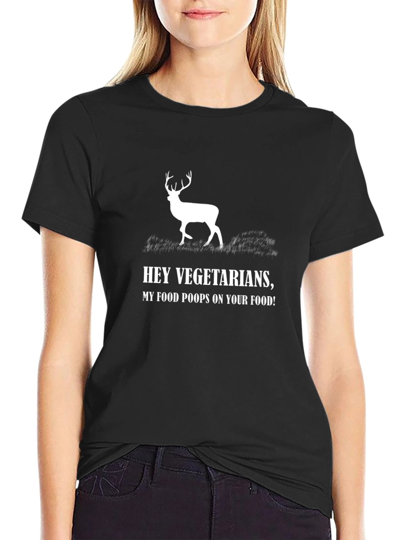 Funny Vegetarian Hunting Graphic T-Shirt