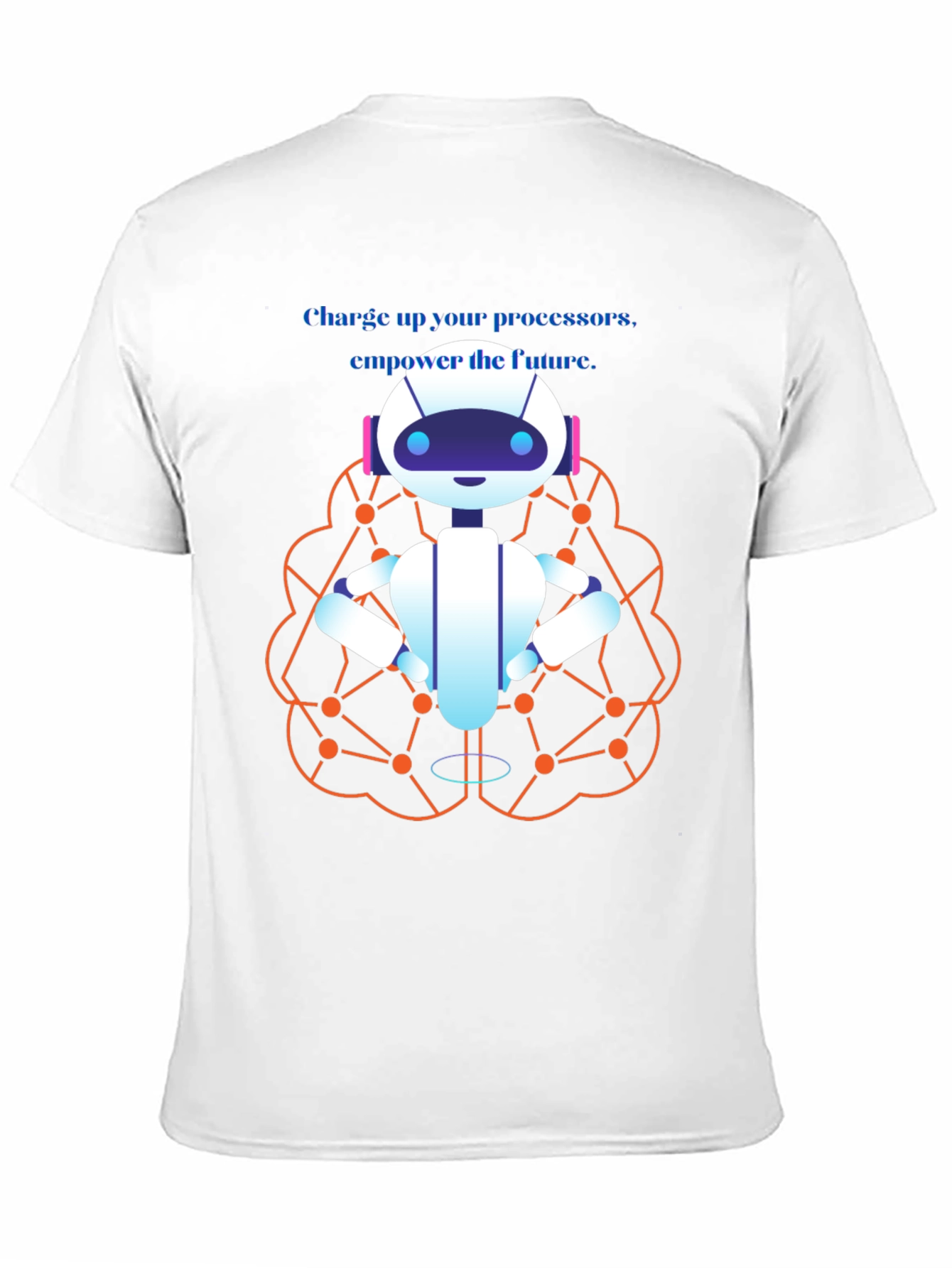 AI Robot Brain T-Shirt - Charge Up the Future