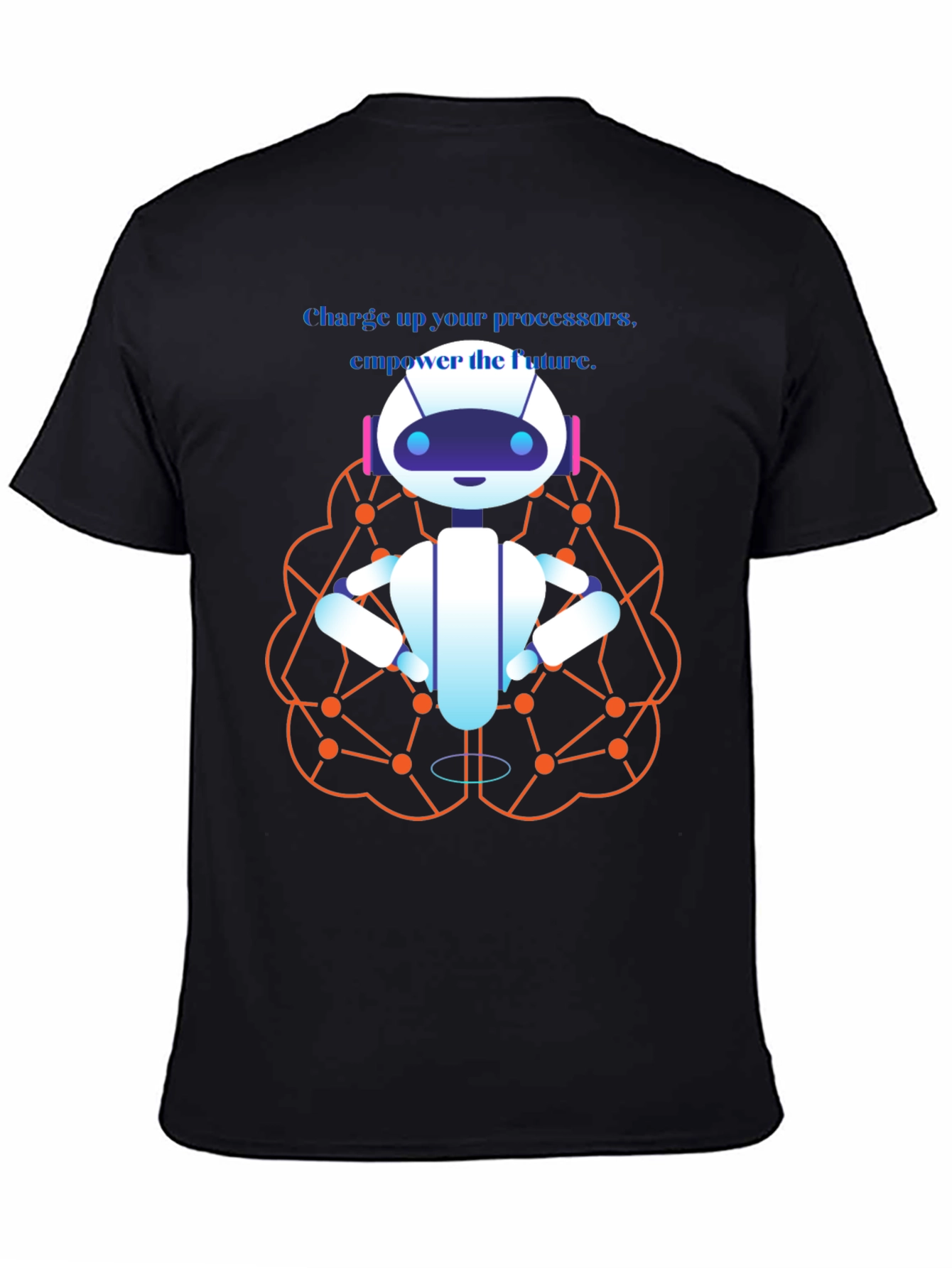 AI Robot Brain T-Shirt - Charge Up the Future