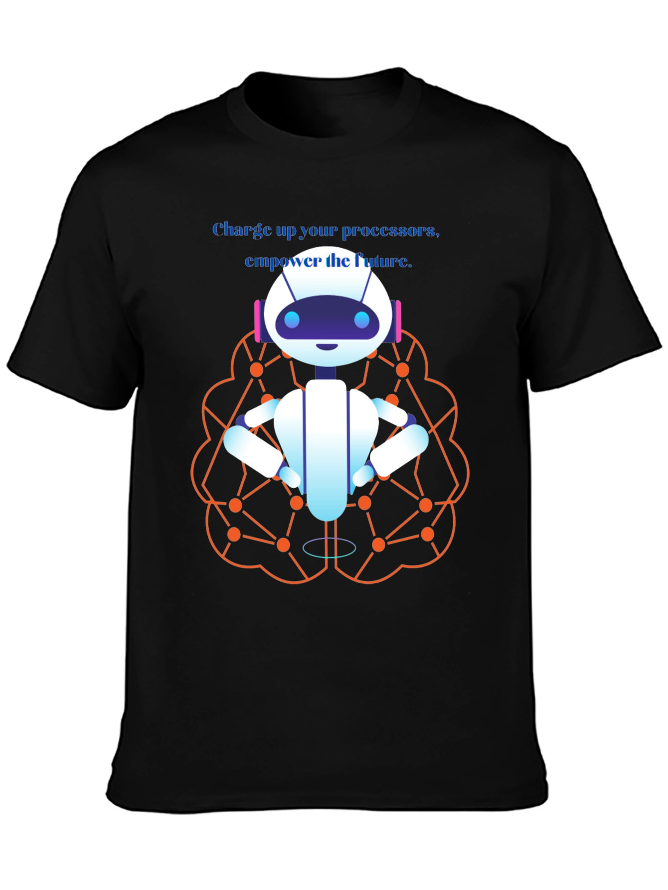 AI Robot Brain T-Shirt - Charge Up the Future