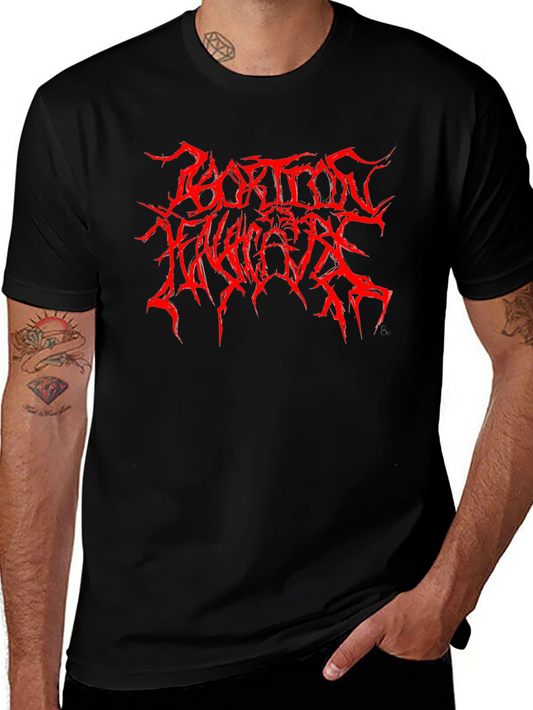 Abortion Holocaust Graphic Print Black T-Shirt