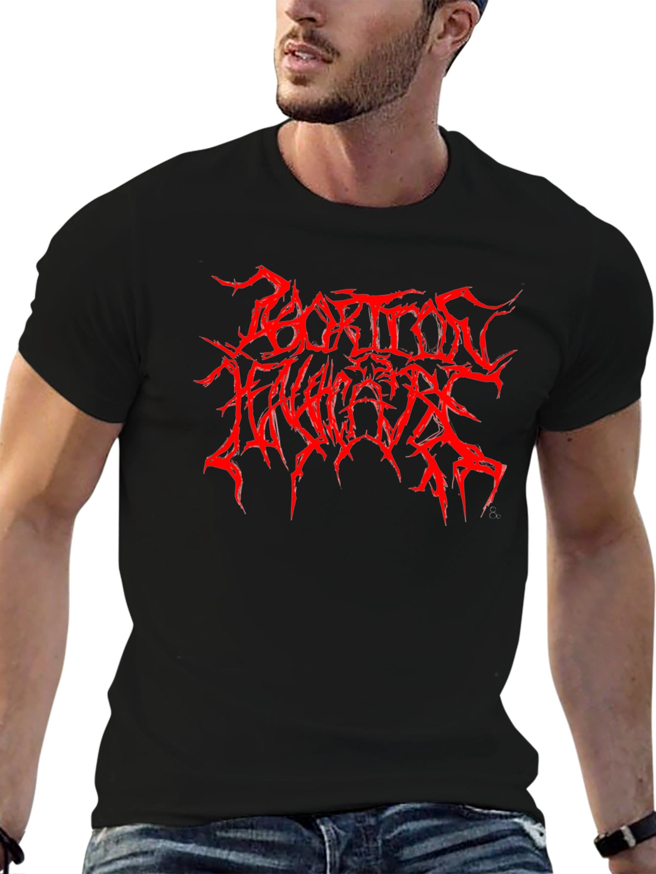 Abortion Holocaust Graphic Print Black T-Shirt