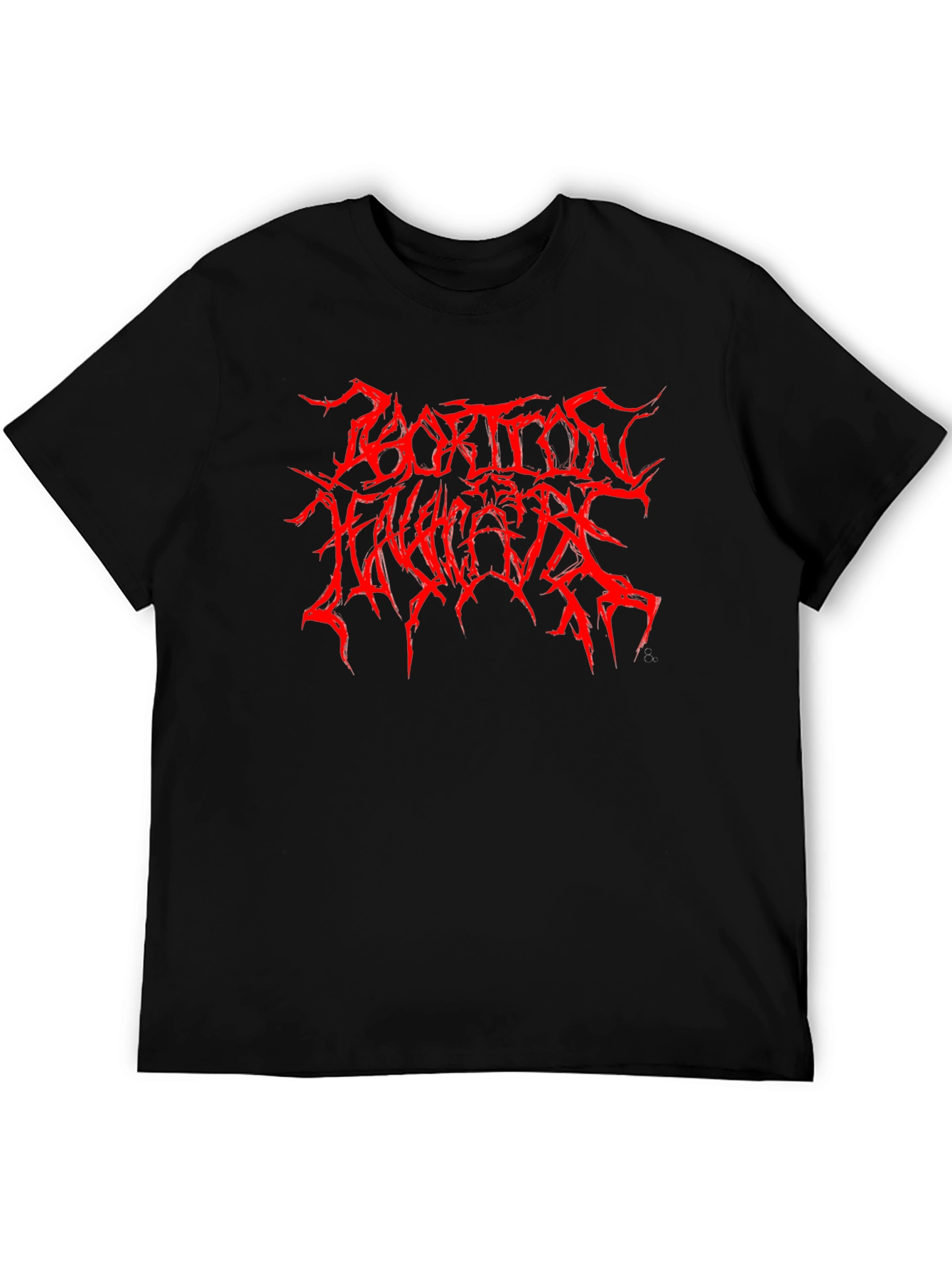 Abortion Holocaust Graphic Print Black T-Shirt