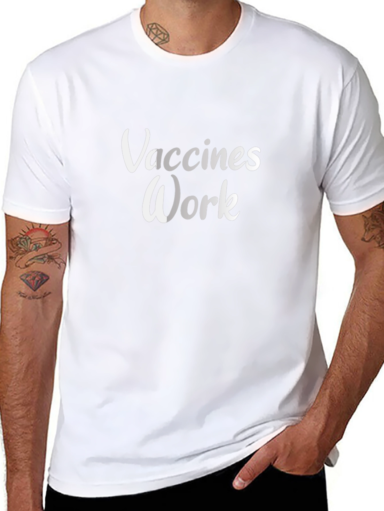Vaccines Work Black T-Shirt - Pro-Vaccine Message