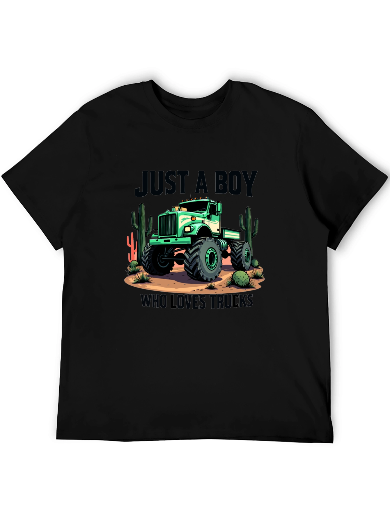 Boy Who Loves Trucks Graphic T-Shirt