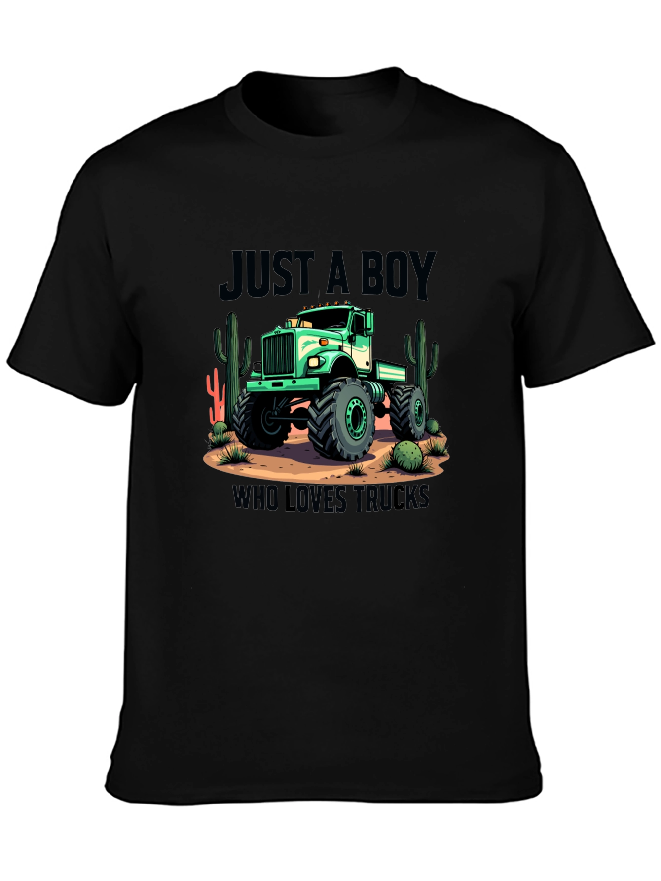 Boy Who Loves Trucks Graphic T-Shirt