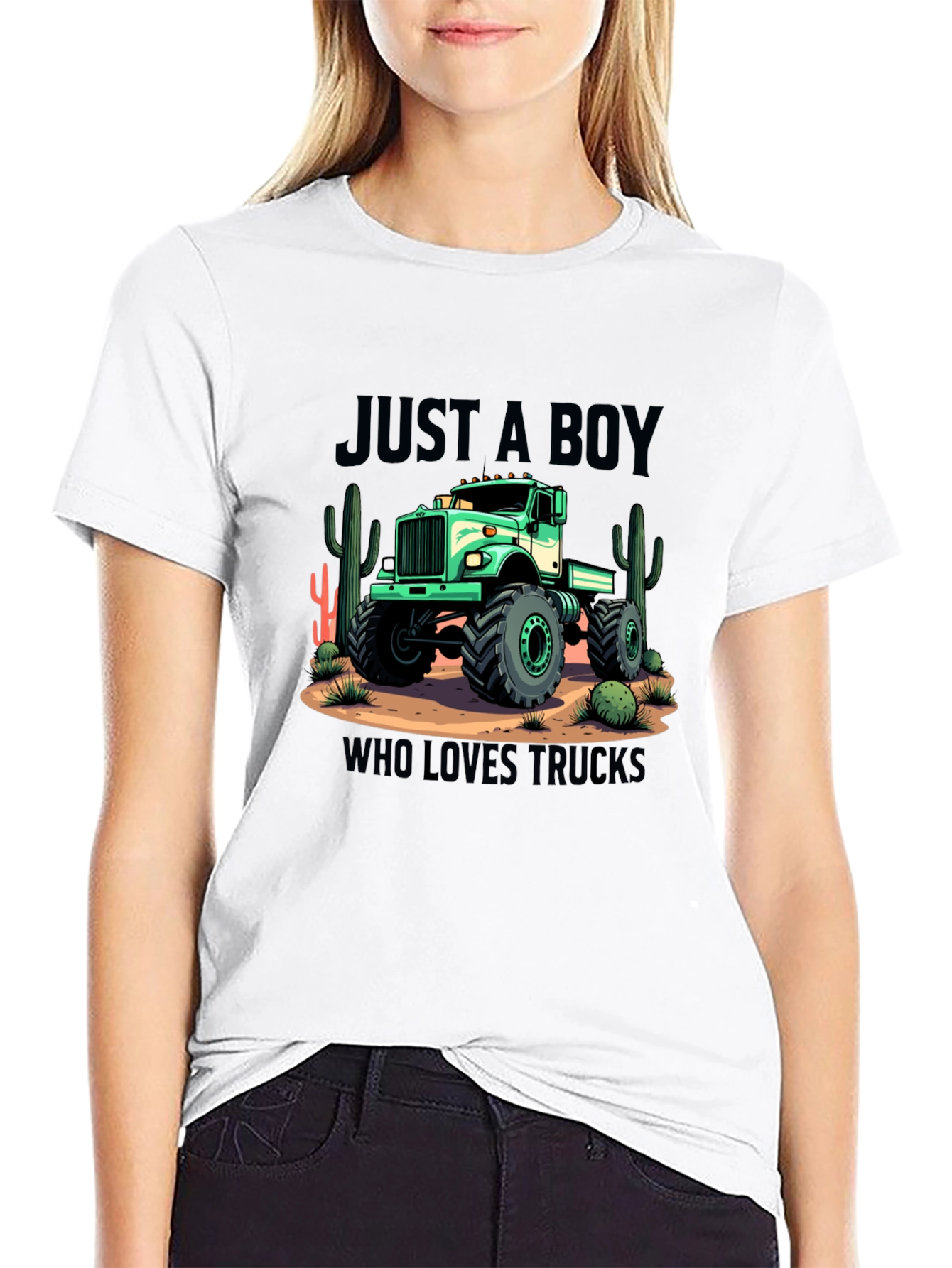 Boy Who Loves Trucks Graphic T-Shirt