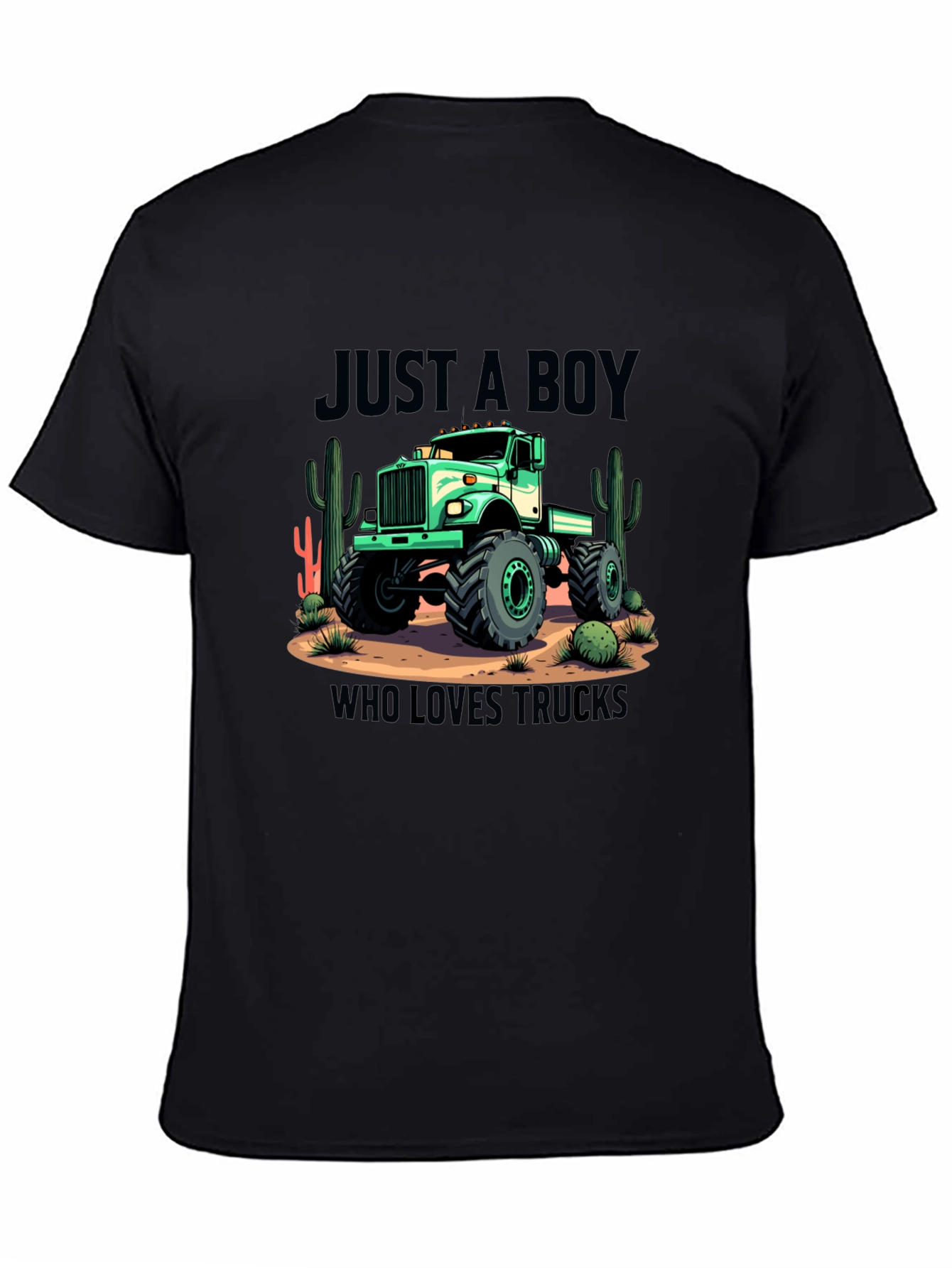 Boy Who Loves Trucks Graphic T-Shirt