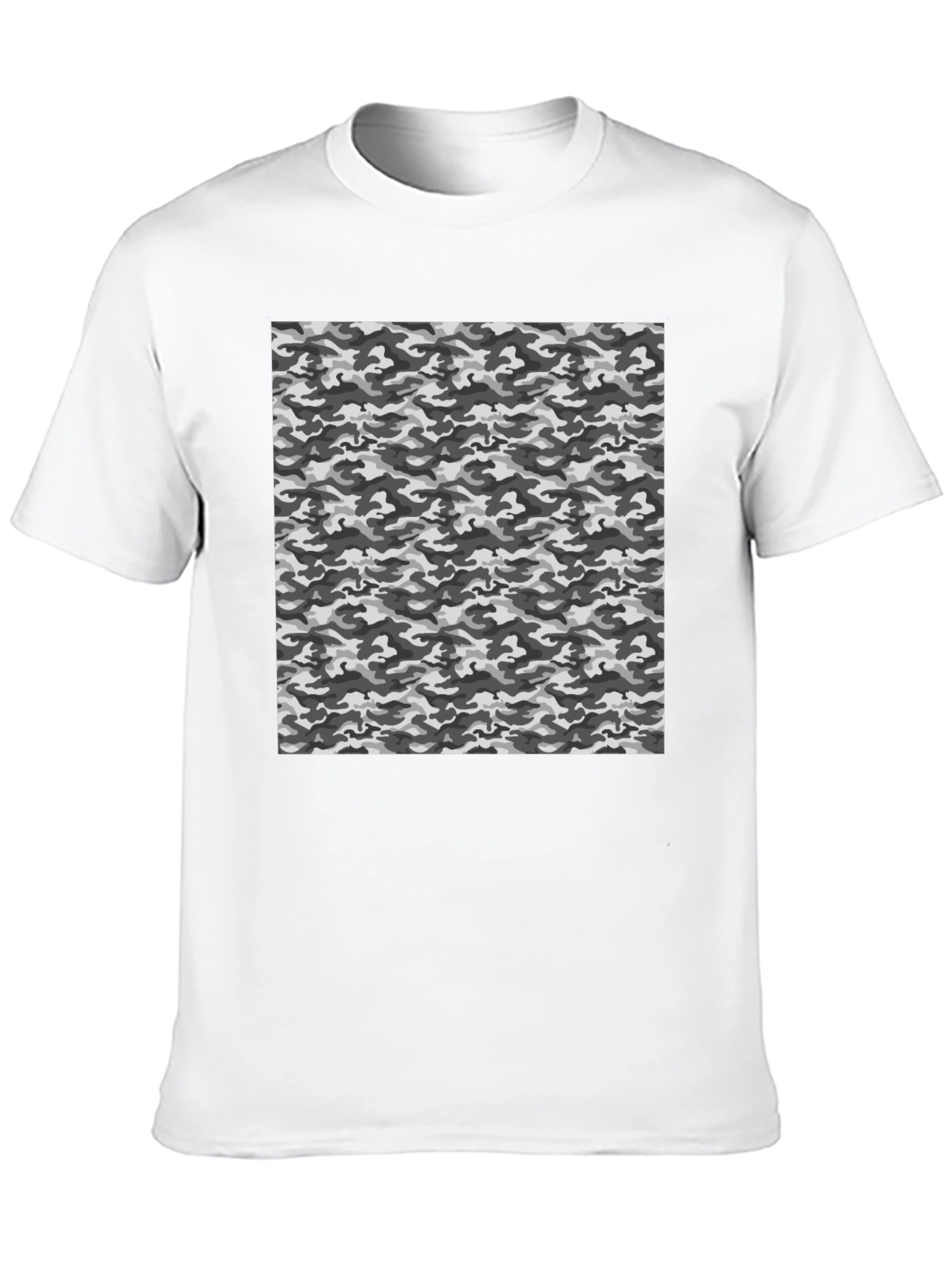 Urban Camo Print Black T-Shirt