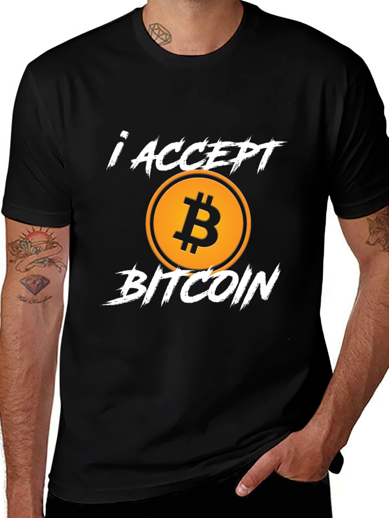 I Accept Bitcoin Graphic Tee - Crypto Currency T-Shirt