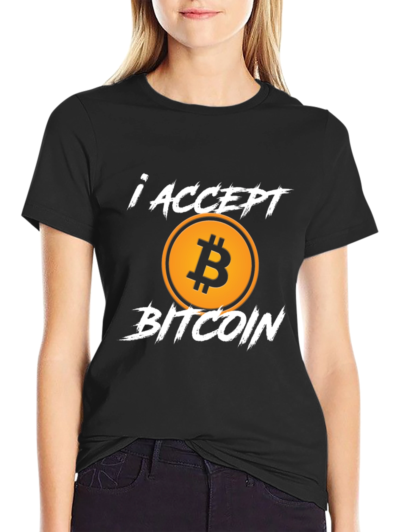 I Accept Bitcoin Graphic Tee - Crypto Currency T-Shirt