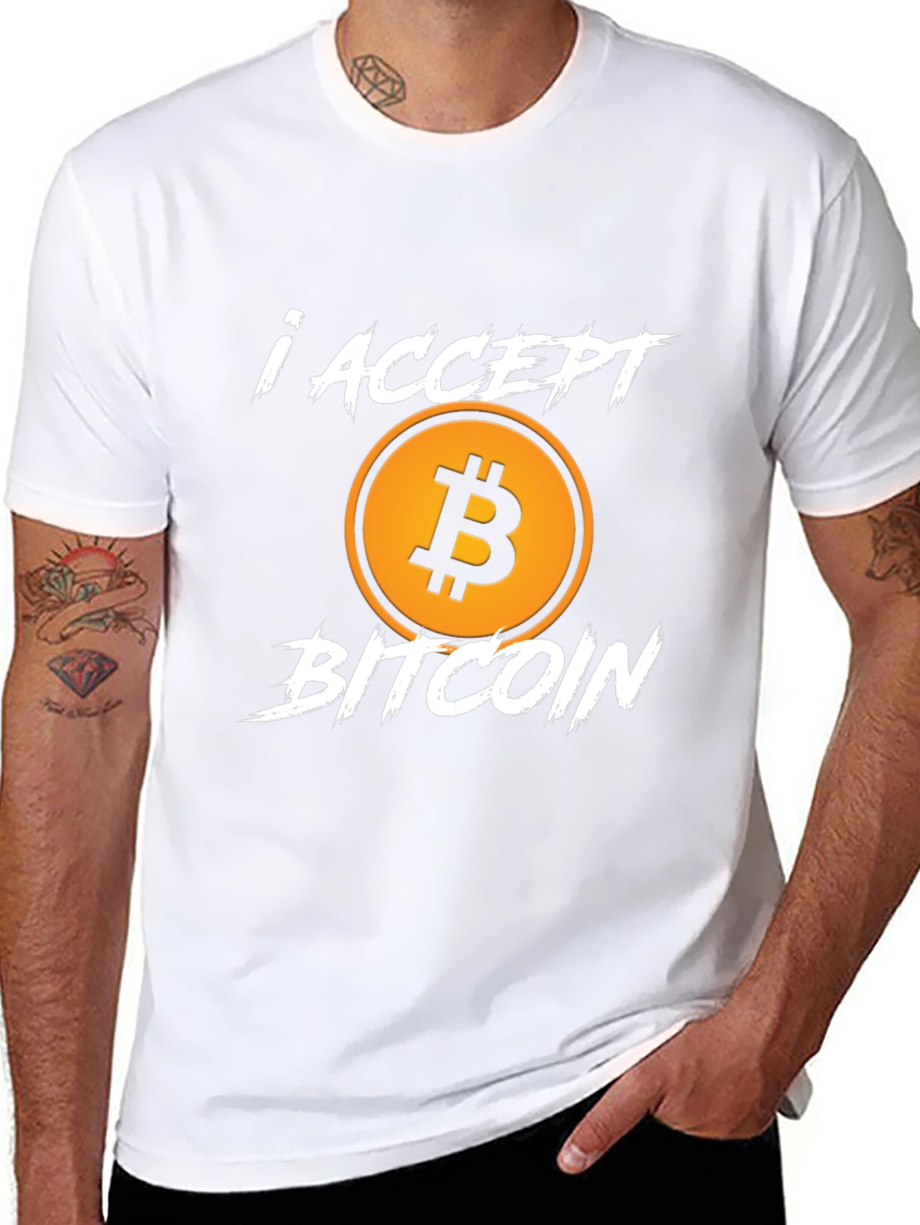 I Accept Bitcoin Graphic Tee - Crypto Currency T-Shirt