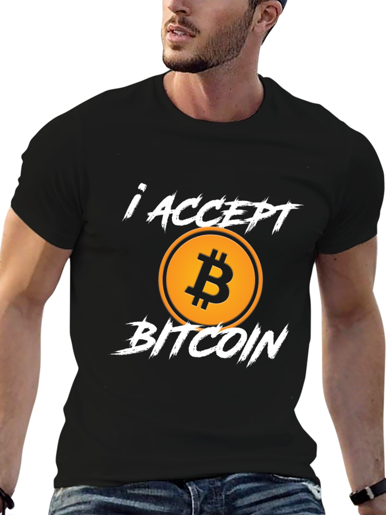 I Accept Bitcoin Graphic Tee - Crypto Currency T-Shirt