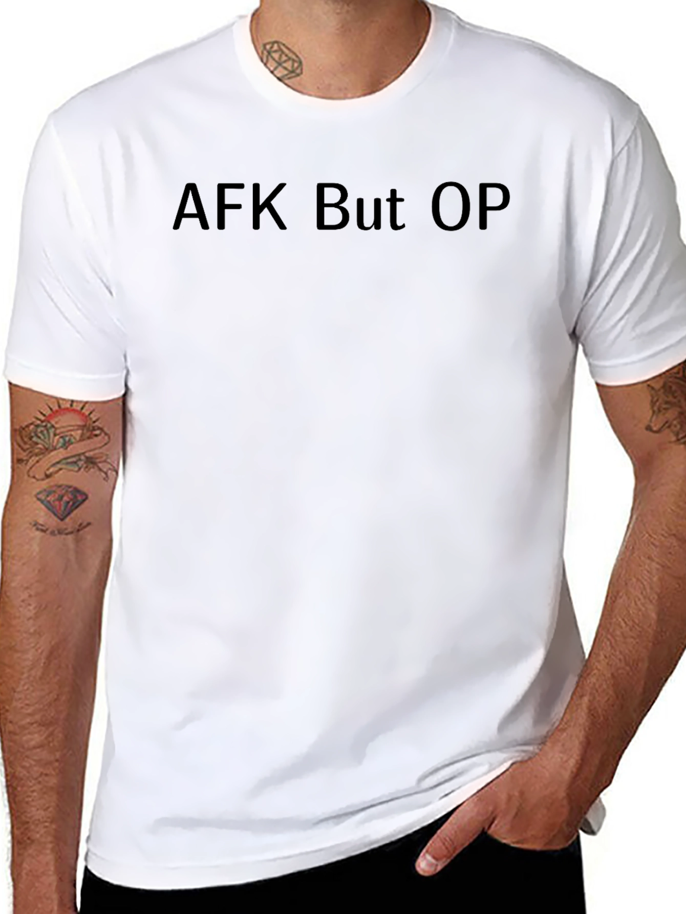 AFK But OP Black T-Shirt - Gamer Apparel
